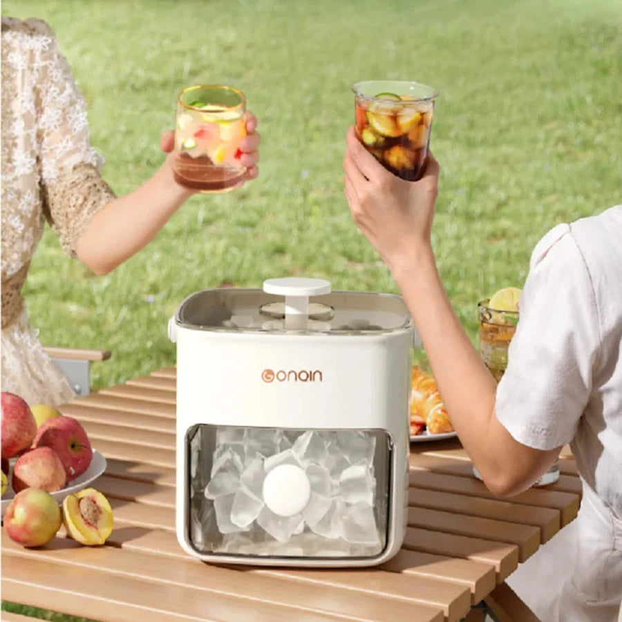Large 48-grid Ice Cube Machine with Easy-to-slip Double-layer Design Portable Easy Press Cap Household Ice Storage Tray Ice Box