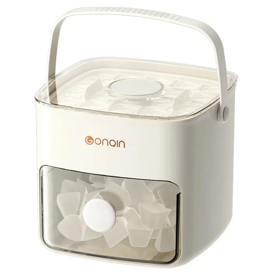Large 48-grid Ice Cube Machine with Easy-to-slip Double-layer Design Portable Easy Press Cap Household Ice Storage Tray Ice Box