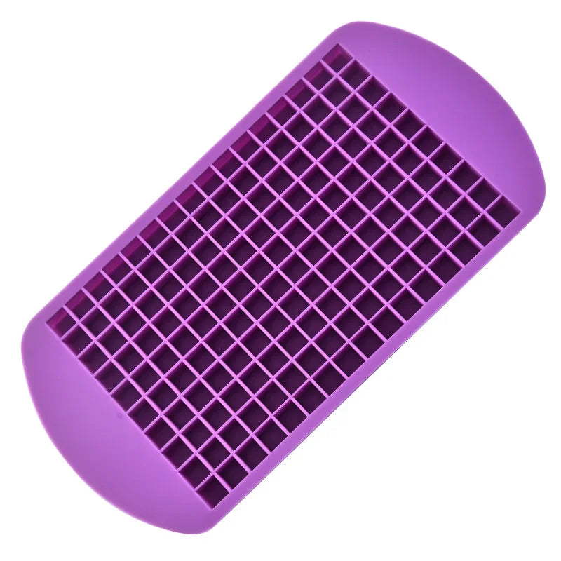 160 Grid Mini Silicone Ice Tray Ice Cubes Foldable Ice Mold Ice Breaker Ice Grid Tray Small Square Mold Ice Maker Silicone Mold