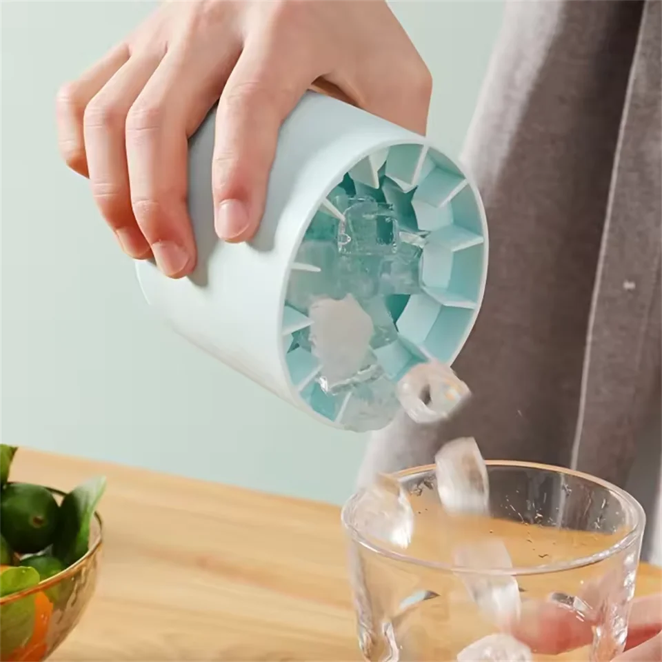 Make Ice cube Mold Ice Bucket Cup Mold Food Grade Quickly Freeze Silicone Ice Maker Creative Design Cylinder Cups Ultra-Durable