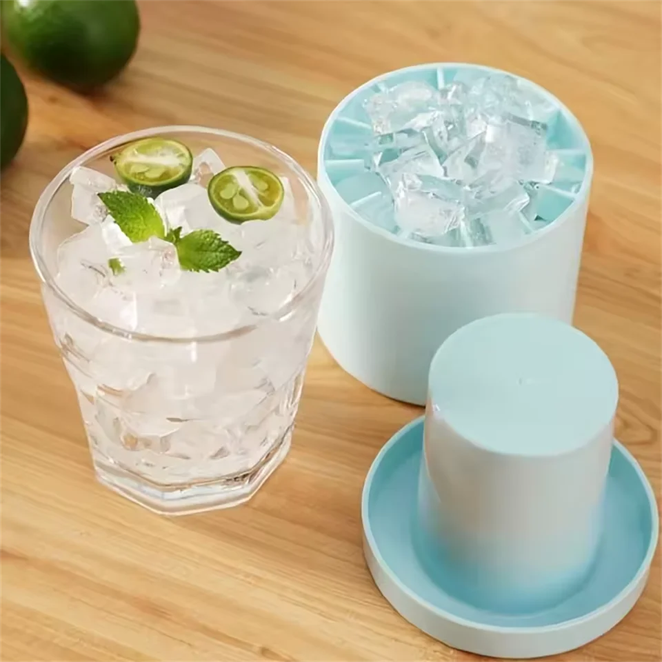 Make Ice cube Mold Ice Bucket Cup Mold Food Grade Quickly Freeze Silicone Ice Maker Creative Design Cylinder Cups Ultra-Durable